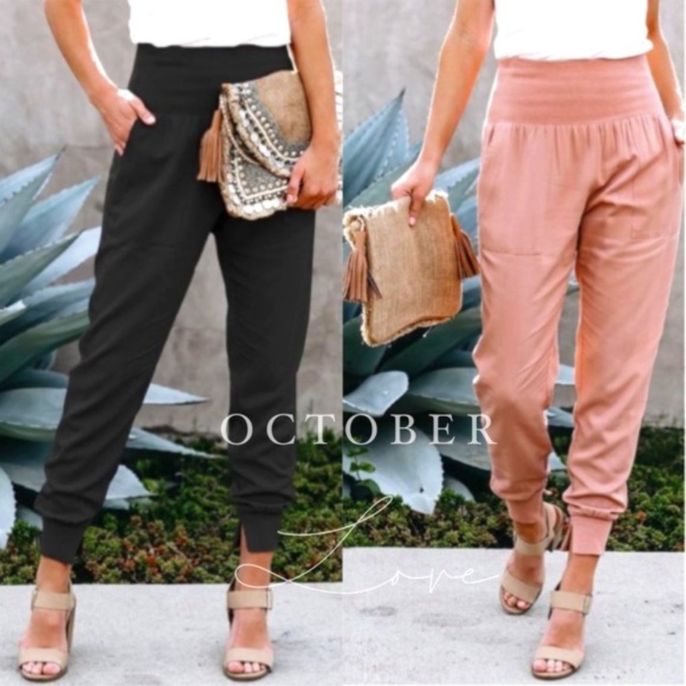 trendy pink pants